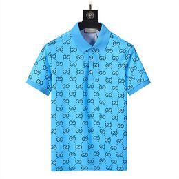 2022 Designer Stripe Polo Shirt T Shirts Snake Polos Bee Floral Mens High Street Fashion Horse Polo Luxe T-shirt P00058