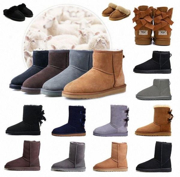 2022 Designer bottes imperméables australie Silhouette bottines Australie Stretch bottes de neige hiver mini tasman femmes super douce veille fourrure de mouton integ e3sl #