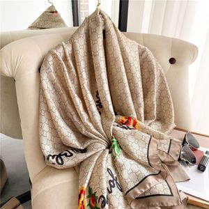 2022 Designer Woman Cashmere Sjaal Mannen en Vrouwen Sjaals Big Letter Patroon Winter Sjaals Dames Wol Landschap Dierlijke Print Pashminas