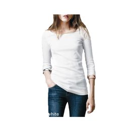 2022 Designer Womens T-shirts Tops Femmes Blouses Round Cou Malon à manches longues Tee Imprimé et femmes