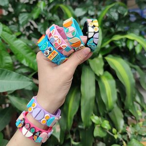 2022 DHL Decompressie Toy Bouwblok Armband Unisex Siliconen Cartoon Verstelbare Polsband Dier Kennis Marien Blokken Speelgoed Voor Meisjes Jongens