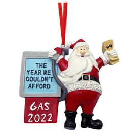 2022 DIY Christmas Decorations benzine ornamenten Writable Santa Claus hangerhars huisfeest buiten geschenken voor familievrienden door Air A12
