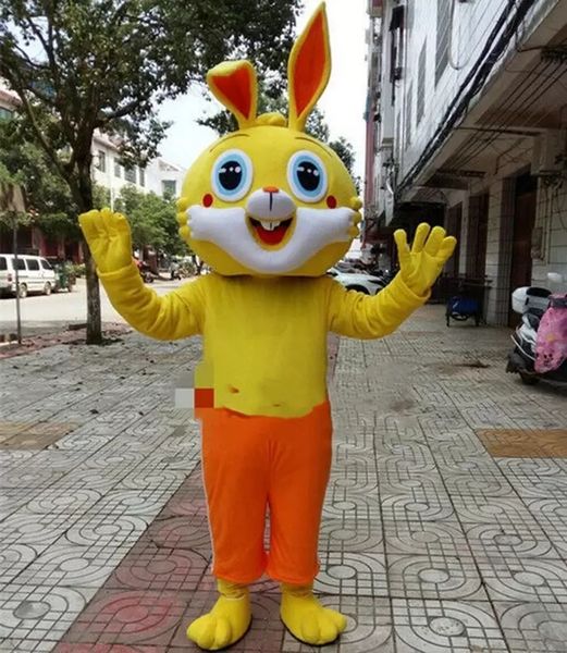 2022 poupée jaune lapin mascotte costume d'halloween fantaisie fantaisie fantaisie animal dessin animé personnage costume adulte femmes hommes robe carnaval unisexe adultes