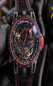 2022 Double Tourbillon Mechanical Watch grote wijzerplaat Domineering Male geïmporteerde beweging Hoge kwaliteit 45mm2923060