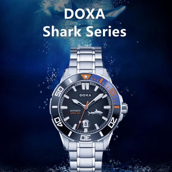 Reloj DOXA 2022 Big Shark, marca superior, reloj de lujo de acero inoxidable para hombres, reloj deportivo luminoso para buceo, 46mm, fantasma de agua, nuevo producto 199T