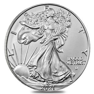 Moneda conmemorativa del océano del águila, moneda de la diosa de la libertad, moneda de la suerte, moneda conmemorativa chapada en plata, 2022