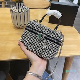 2022 principios de la primavera Bling Fashion Box Bag Famoso diseñador Cartera Fiesta Cena Bolso de hombro Lujo Gran marca Clásico Gran capacidad 8898