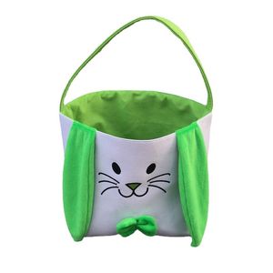 2022 Easter Party Supplies Decoratieve emmer Bunny Print Bucket Nieuwe Bow Bunny Tote Mandkets Top Sale