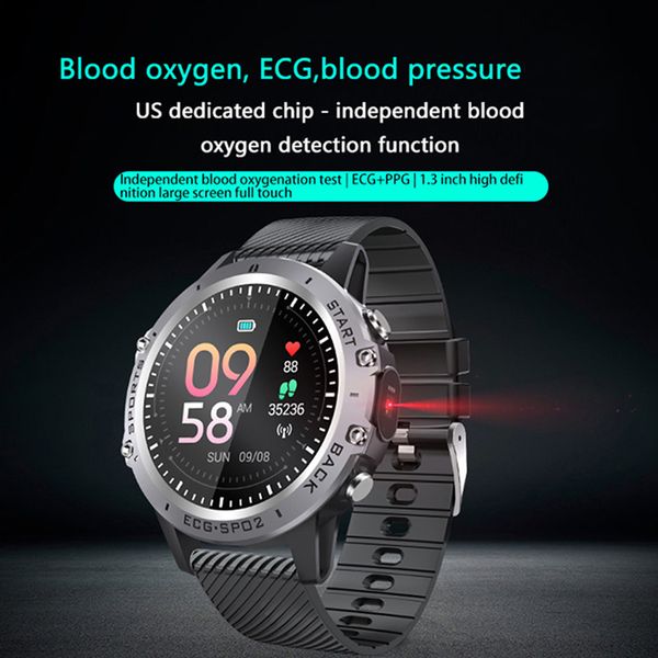 2022 ECG ppg pulseras inteligentes Bluetooth Fitness Tracker presión arterial Monitor de ritmo cardíaco spo2 llamada recordatorio mensaje Push reloj inteligente