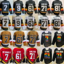 2022 Ed Hockey Jerseys Reverse Retro Blank William Stone Alex Pietrangelo Sson Mark Man Jonathan Marchessault Pratique Jack Eichel