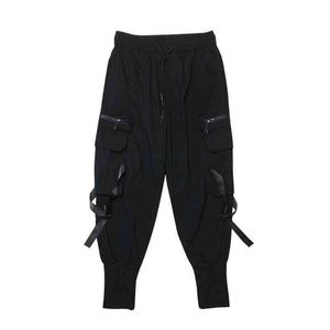 2022 Emo Harajuku Black Grunge Cargo Pantalon pour hommes Pantalon Punk Jogging Streetwear Coréen Hip Hop Pantalon Été Techwear Bottoms G220224