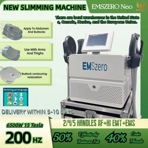 2023 EMSzero Machine Pérdida de adelgazamiento RF EMS Sculpt NEO Adelgazamiento Cuerpo Esculpido Aumento muscular 200HZ 6500W 2/4/5 Manijas Salón Máquina de gama alta