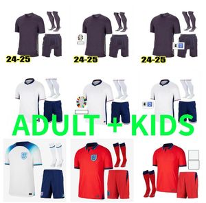 2024 Englands Men Kit Camisetas de fútbol con calcetines cortos Conjuntos para niños 22 23 24 25 BELLINGHAM Camiseta de fútbol Boys KANE GREALISH SANCHO FODEN RASHFORD STERLING Uniforme infantil