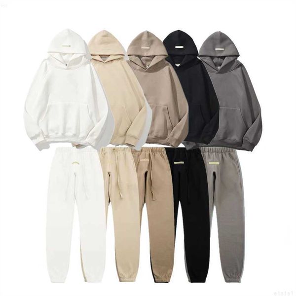 2022 ESS sudaderas con capucha para hombres mujeres pullover sudadera con capucha sudadera de manga larga suéter con capucha suelta algodón negro streetwear ropa polar dentro v1dn