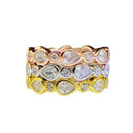 2022 Eeuwigheid Diamantring 100% reëel 925 Sterling Silver Party Wedding Band Ringen voor vrouwen Bridal Engagement Sieraden