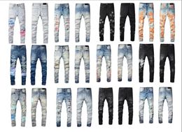 2022 Jeans de diseñador de hip-hop para hombres europeos y americanos, marca de marea de moda de calle, parche de lavado de motocicleta para ciclismo, carta, pantalones holgados, tamaño 28-40