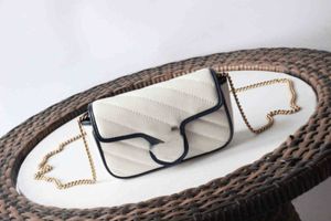 Bolsos de noche 2022, bolsos de hombro para cámara, bolso de mano para mujer, cuero con borde negro blanco, textura de moda contratada