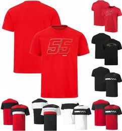 2022 F1 Collaboration T-shirt Formule 1 Numéro D'équipe 16 T-shirts Sports Extrêmes Fans De Course Spectateur Décontracté Surdimensionné T-shirts
