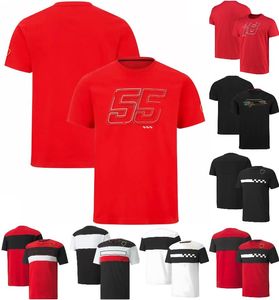 2022 F1 Collaboration T-shirt Formule 1 Numéro D'équipe 16 T-shirts Sports Extrêmes Fans De Course Spectateur Décontracté Surdimensionné T-shirts