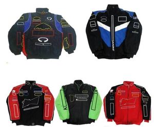 Autumn Winter Full Embroidered Logo Cotton Racing Jacket