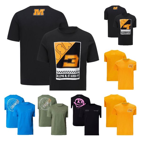 Traje de carreras F1 para hombre, camiseta de conductor de equipo, camiseta de manga corta conmemorativa de apoyo para fanáticos, 2023