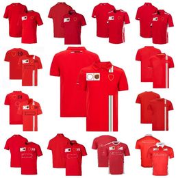 2022 F1 T-shirt Formula 1 Red Team T-shirt Polo con risvolto a maniche corte Summer Casual F1 Racing Suit Stessi fan T-shirt Custom219C