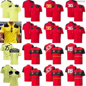 2022 F1 T-shirt Formule 1 T-shirts officiels sport de sport de sport ventilateur T-shirt Polo Polo 75e anniversaire L7QG