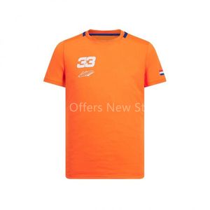 2022 F1 Team Racing T-shirts pour hommes et femmes Couleur rouge Bull Formula One Motorsport Jersey Vêtements à manches courtes Orange Summer12