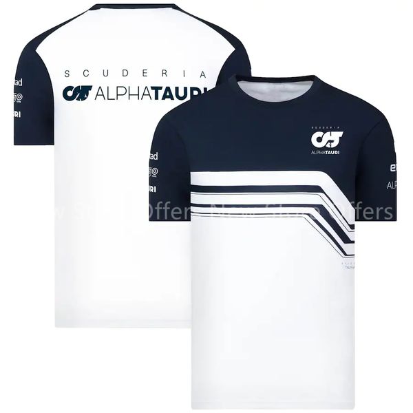 2024 F1 Racing Racing Men's and Women's T-Shirts Scuderia Alpha Tauri Site Web officiel Formule One Uniforme Fan Fan Party