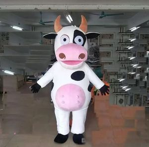 2022 usine chaude le costume de mascotte de vache à lait tête pour adulte à porter à vendre