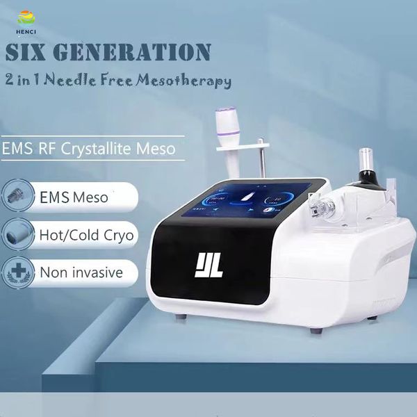 2022 Precio de fábrica 2 en 1 Equipo de mesoterapia de electroporación de cuidado facial RF Dispositivo de mesoterapia de luz de agua EMS sin aguja