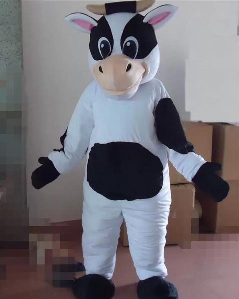 Disfraz de mascota de vacas lecheras en blanco y negro, oferta de fábrica, 2022, para que lo use un adulto a la venta
