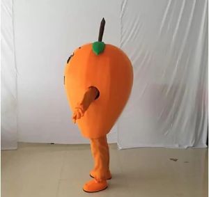 2022 Vente d'usine Mascotte savoureuse Orange Loquat Costume de mascotte personnage de dessin animé Mascotte feuilles vertes marron Stipe vêtements