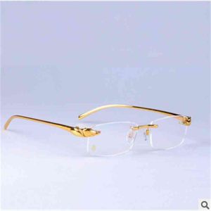 2022 Factory Wholesale Leopard Head Myopia Glasses Frame des yeux de titane moins ultra léger des hommes