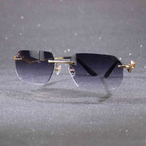 2022 fabriek groothandel luxe panther voor mannen en vrouwen nieuwe ontwerper zonnebril frame decoratie accessoires mode show eyewear oculos