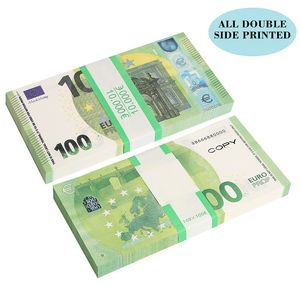 2022 Faux billets de banque 5 10 20 50 100 dollars Euros réalistes accessoires de barre de jouets copie monnaie film argent Faux-billets 100 pièces Pack4G5JZ69T