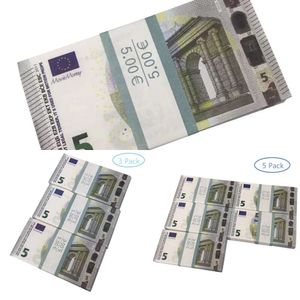 2022 Fake Money Banknote 5 10 20 50 100 100 dollars Euros Reliste Toy Bar accessoires Copie de monnaie Film Money Faux-Billets 100 PCS Packc3eg
