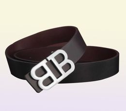 2022 Famous Brand Letter B Belt Men039s Leather Fashion Youth Polylevy 38cm lisse Casual Personomy Guy pantal Classic Lux5577450