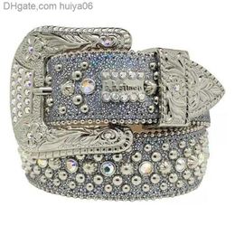 2022 Cinturones de moda para mujeres diseñadora masculina BB Simon Rinestone Cinturón con diamantes de imitación Bling como regalo Huiya06 325K