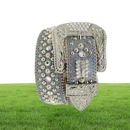 2022 Cinturones de moda para mujeres Diseñador para hombre Simon Cinturón de diamantes de imitación con diamantes de imitación brillantes como regalo Caritas014466786