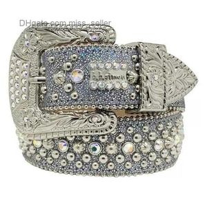 2022 Fashion Belts for Women Designer Mens BB Simon Rhinestone Belt met bling steentjes als cadeau Miss 226o