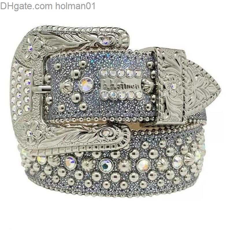 2022 Fashion Belts for Women Designer Heren BB Simon Rhinestone Belt met bling steentjes als geschenk Holman01