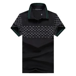 Polo informal clásico para hombre, camiseta de MedusaS, Top de manga bordada con letras florales, M-3XL 2023