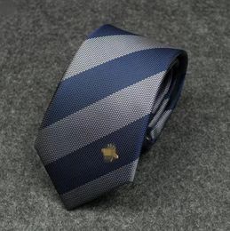 Cravate décontractée pour hommes, marque de mode, teint en fil, marque rétro, fête, 2022