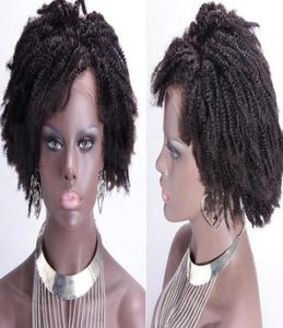 2022 Modedichtheid Pruiken Glueless Braziliaanse Afro Kinky Kinky Kinky Curly Hesh Hair Silk Top Volledig kant met natuurlijke haarlijn voor zwarte vrouwen8395651