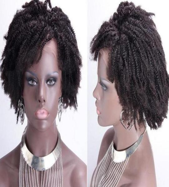 2022 Moda Densidad Pelucas Sin cola Brasileño Afro Kinky Rizado Cabello humano Seda Top Cordón completo con línea de cabello natural para mujeres negras4242458