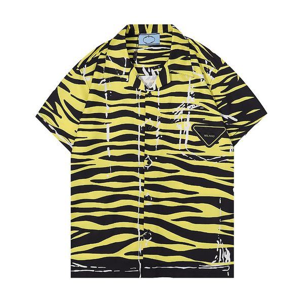 2022 Designer de mode Été Hommes Chemises décontractées à manches courtes Tops Hawaiian Beach Loose Shirts280A