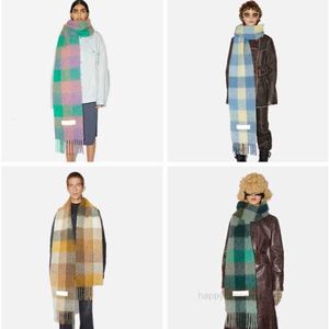 2022 Moda Europa Último otoño e invierno Multi Color Espesado Plaid Bufanda para mujer AC con mantón de cuadros extendido Pareja Bufanda cálida 05998