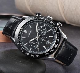 2022 Fashion Highd Men's Watch Carrera Quartz Watch Style Waterproof Boutique Steel Watchband Men Polshipes Gifts Black Leather Strap5620304