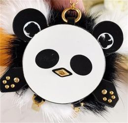 2022 mode sleutelhanger schattig rondheid ontwerp zwart -witte panda sleutelhangers vakantie cadeau auto hangtas hanger hanger Harajuku verpakking3537351